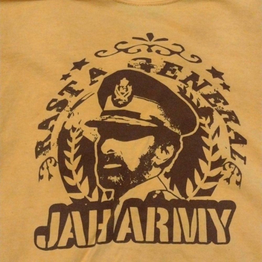 Men's Rasta General "Jah Army" T-shirt Size 2XL